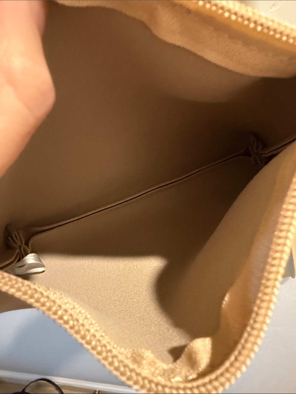 Melie Bianco Carrie Bone Pleated Vegan Leather Shoulder Bag - Picture 9 of 10